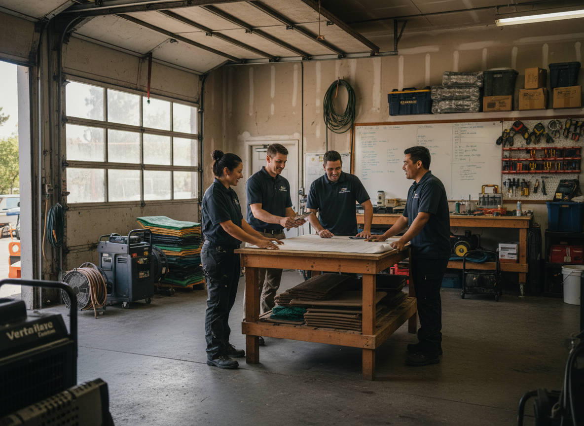 The Water Damage Restoration Newport Coast team at work in California