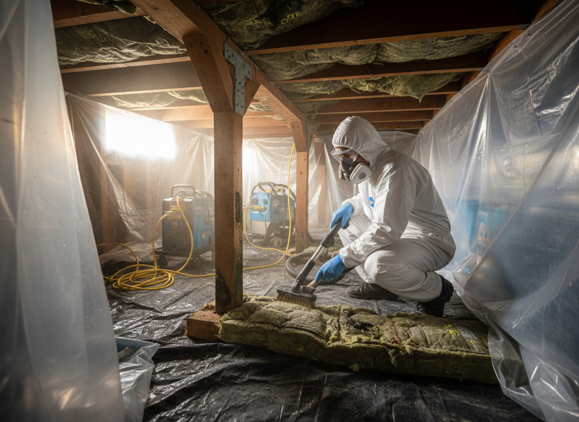 Crawl Space Mold Removal in California, Newport Coast